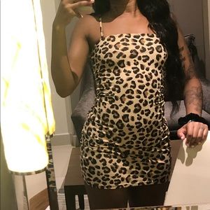 leopard mini dress